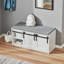 Banc de rangement en bois blanc-481184551