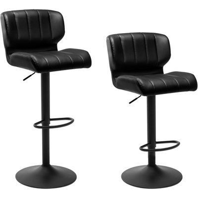 Briance Swivel Upholstered Adjustable Height Counter Stool with Metal Frame