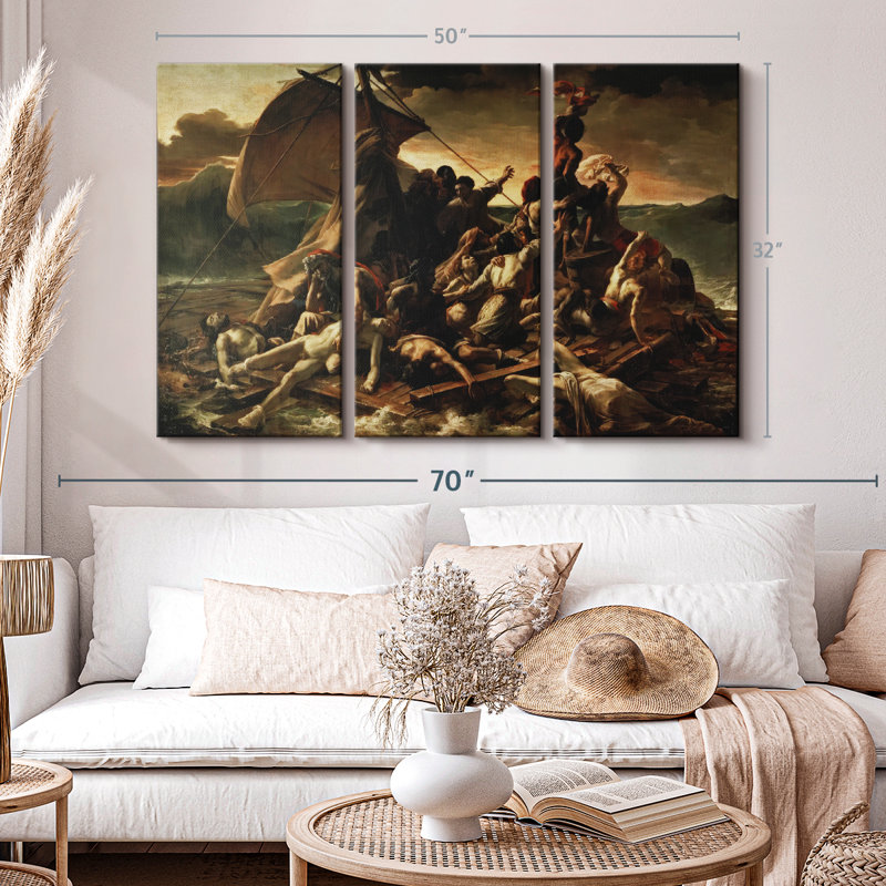 "Le radeau de la méduse" sur toile, H 32 po x l 50 po