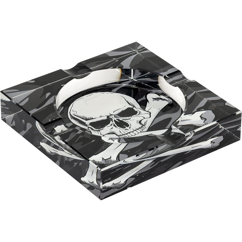Humidor Supreme Crystal Ashtray, Black