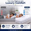 Microfiber Quilted 3D Bubble Mattress Topper 5cm Thick, White-1111919713