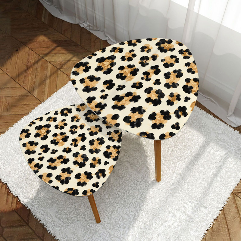 Ensemble de 2 tables basses gigognes Triangle