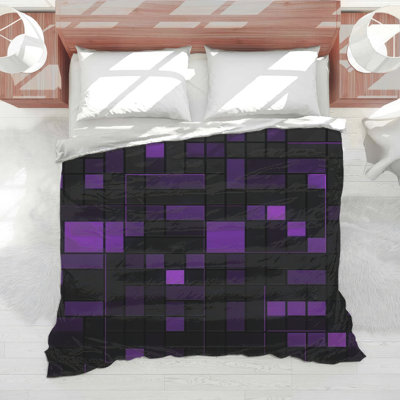 Couette à motif géométrique violet