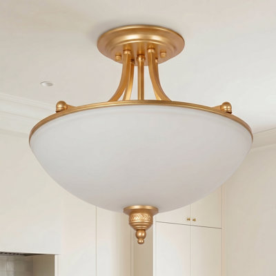 17.72 In Diameter American Minimalist Pendant Light, Wall Control (4pcs E26 Warm Bulbs Included)