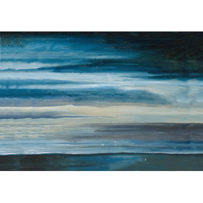 Abstract Sea Blue 2 - Wrapped Canvas Painting