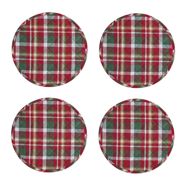 Ensemble de 4 napperons matelassés Gracie Oaks