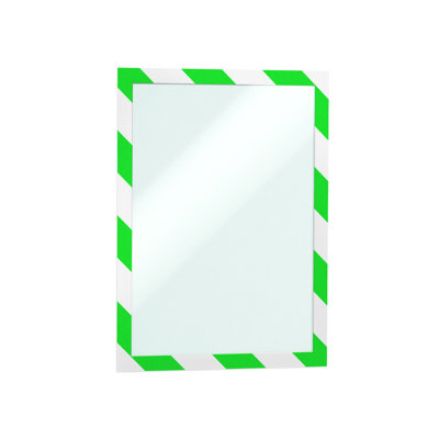 Durable DURAFRAME Self-Adhesive Magnetic Sign Holder Letter-Size Green/White