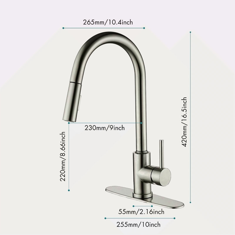 Robinet de cuisine avec douchette extractible