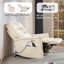  Fauteuil inclinable électrique Zero Wall Lift pour personnes âgées, fauteuil lombaire électrique avec chaleur et massage, USB-C et cuir respirant (peu encombrant pour les petites maisons), blanc-133711998