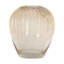 Vase décoratif arrondi en verre, fini ambrée côtelée, diamètre 20 x hauteur 22 cm