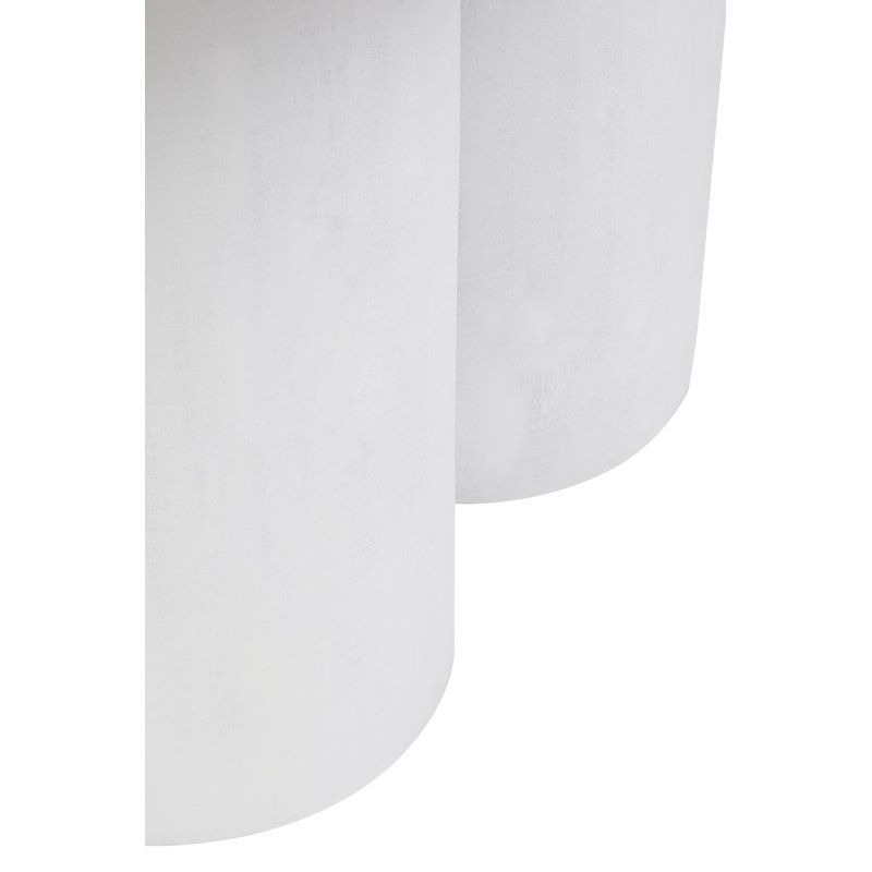 Solid Wood Pedestal Coffee Table, White