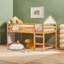 Lit mezzanine bas contemporain en bois massif-129918320