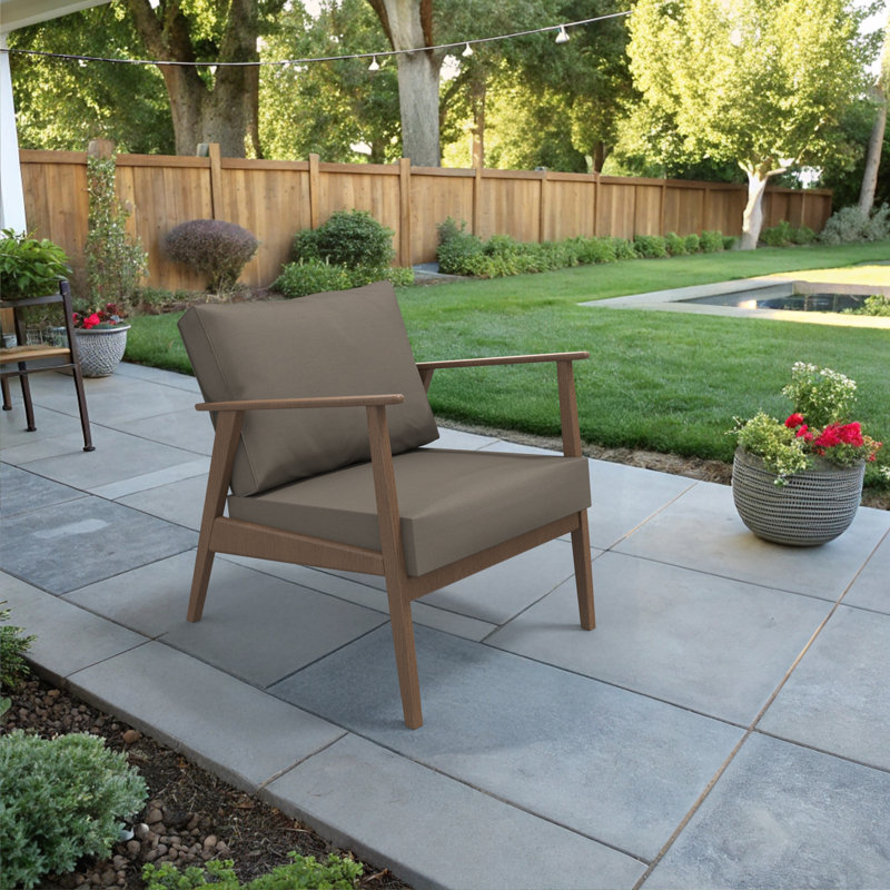 Sunbrella Outdoor Cushion, Seat/Back Replacement Cushion for Outdoor Furniture Arm Chair, Spectrum Graphite