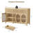 55" Large Sideboard Buffet Cabinet with Storage and 2 Fluted Drawer Front, Buffet Table Coffee Bar Storage Cabinet