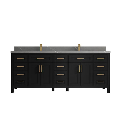Ensemble de meuble-lavabo double 84 po 84 po