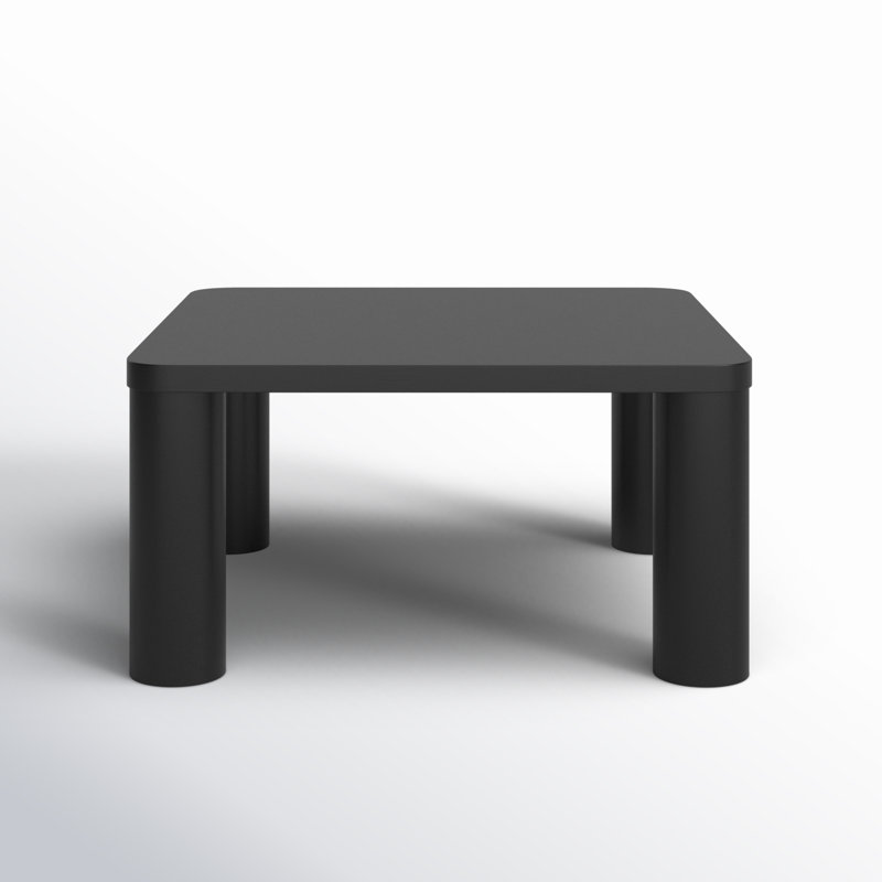 Patricio Single Coffee Table, Black, 16.14" H x 32" L x 32" W
