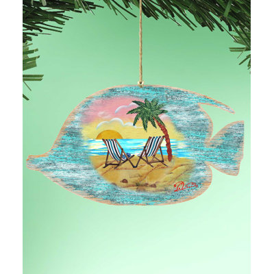 Tidaholm 5.5'' Wood Hanging Figurine Ornament