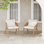 Ensemble de chaises de patio confortables et élégantes avec coussins à séchage rapide pour une détente et un divertissement en plein air toute l'année