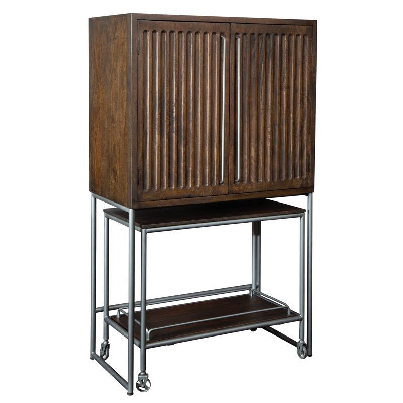 97cm Solid Wood Bar Cabinet