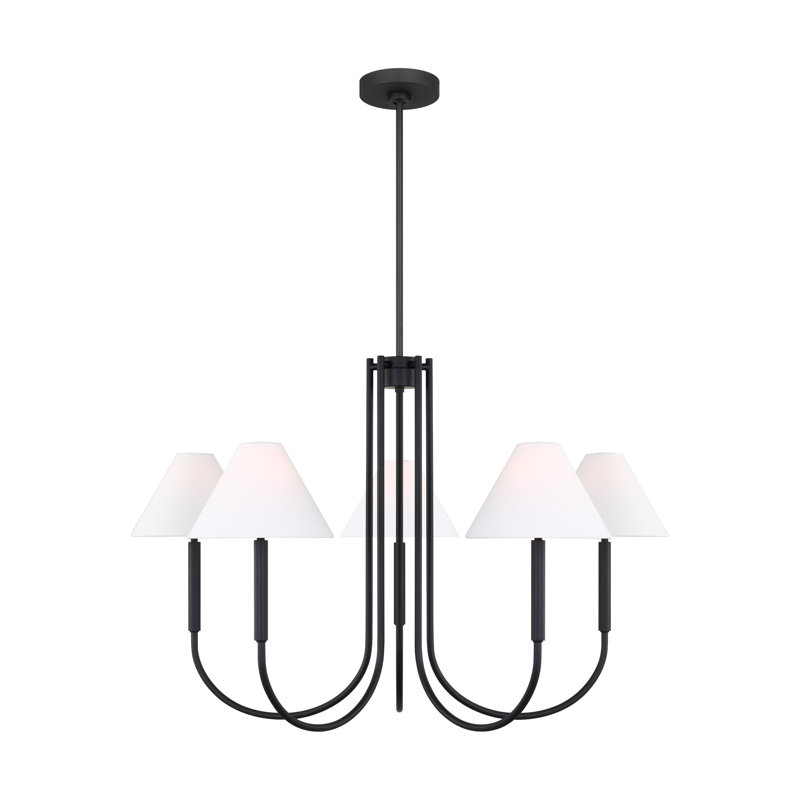 Porteau 5-Light Chandelier, Midnight Black, 5-Light