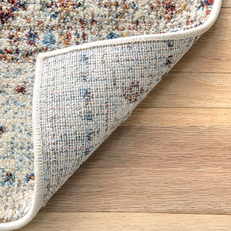 Tapis beige à motif géométrique Paylag, Rectangle 5 pi x 8 pi