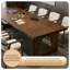 Tables de conférence simples en bois massif brun foncé-661763927