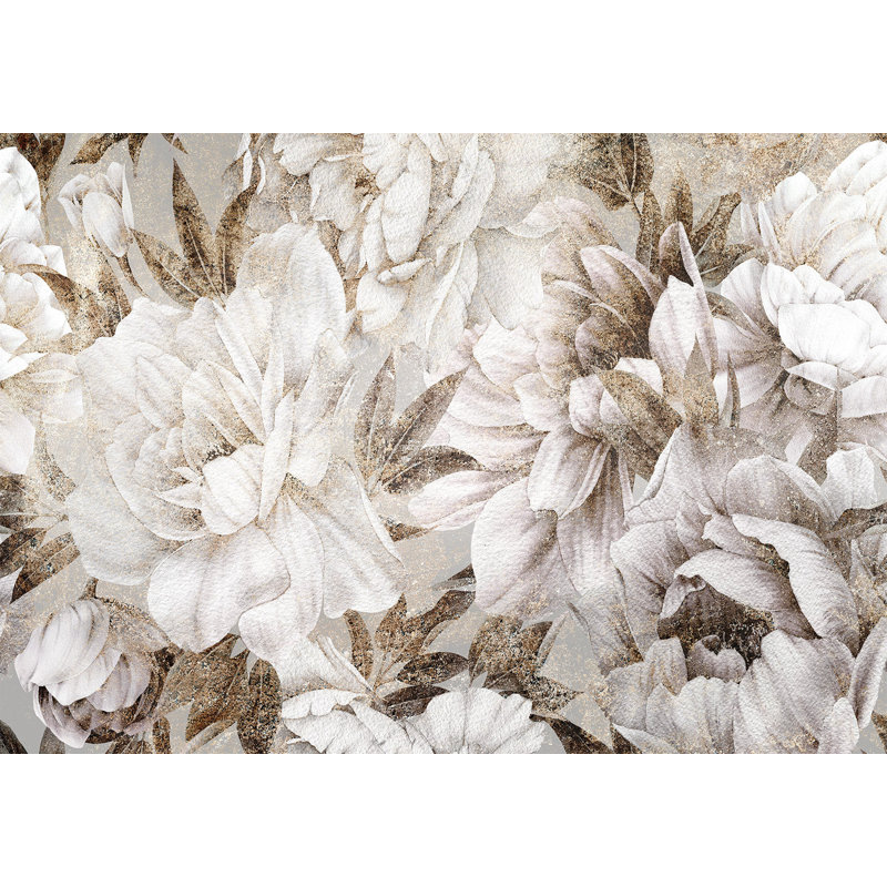 Papier peint floral - Floraison rétro, L 41 po x l 59 po