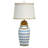 Harbor - 28" Blue Striped Ceramic Table Lamp with Rope - Set of 2 - Blue, White Finish