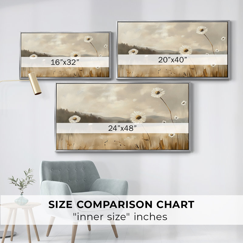 Série paysage - CLIII - Galerie encadrée - prête à être accrochée, H 25 po x l 49 po, Argent argent