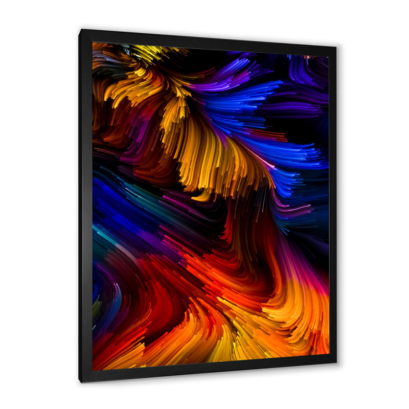 Vie de couleur liquide Vi-on, Cadre noir, 20" H x 12" W x 1" D