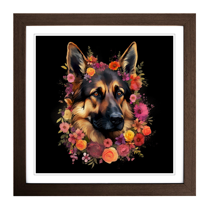 Single Picture Frame Print on Wood, Walnut
