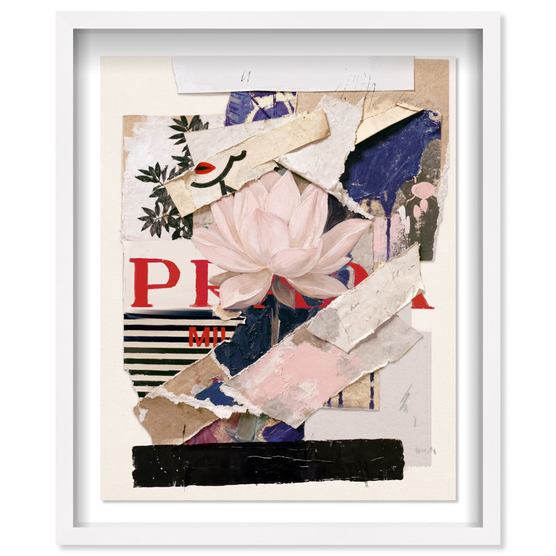 Milano Collage Framed Graphic Art, 25.5"H x 31.5"W, White Shadowbox