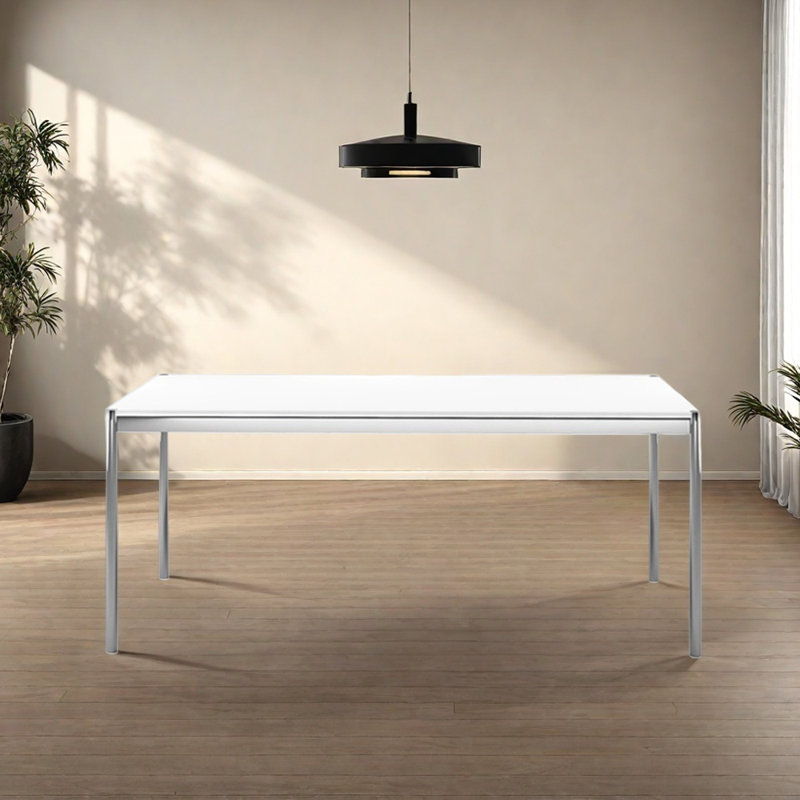 Bureau d'écriture moderne Modern Minimalist, Blanc, H 28,93 po x l 78,74 po x P 35,43 po