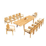 Rectangle 12 - Person 118" Long Teak Dining Set