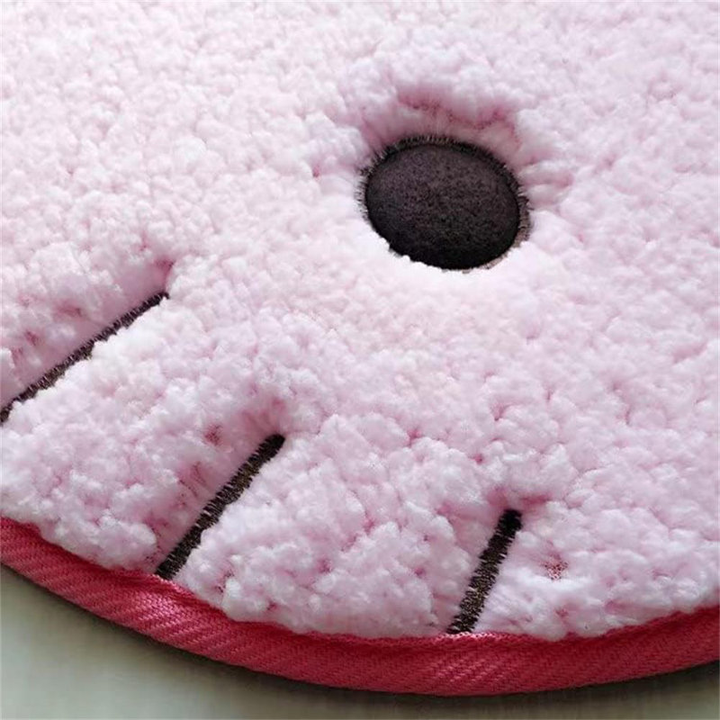 Cartoon Cat Face Pattern Bedroom Mat