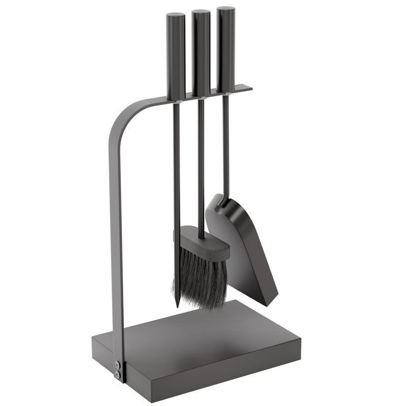 Vida Aston Steel Fireplace Tool Set