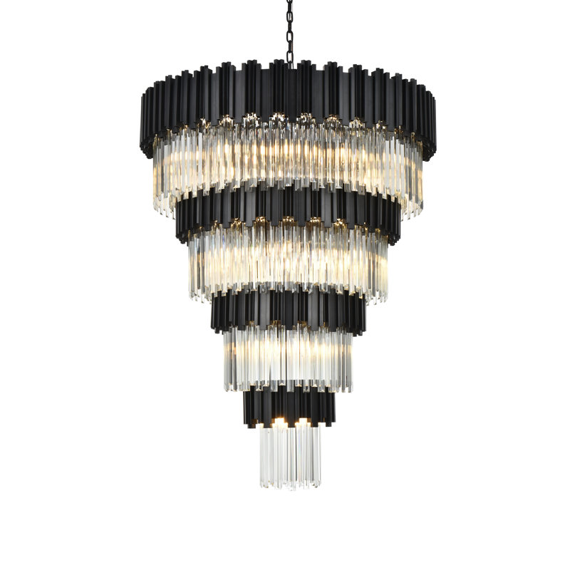 Lenora 40 inch Chandelier, Black