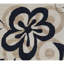 Tapis ivoire et noir noué à la main de haute qualité
