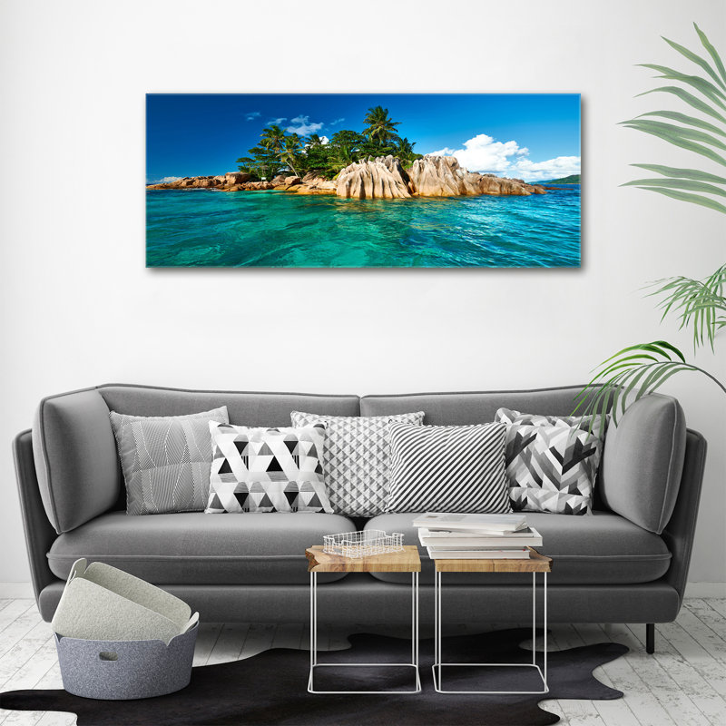 Tropical Island - Print, Canvas, 50cm H x 125cm W x 2cm D