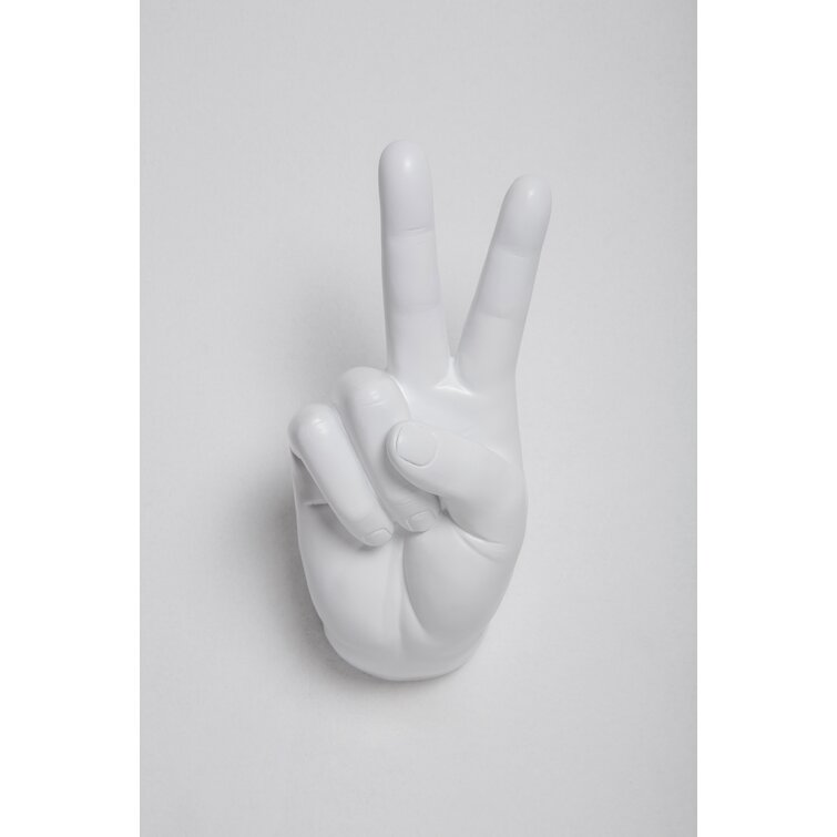 Interior Illusions II0076W Peace Sign Wall Hook White