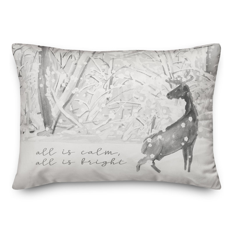 Coussin extérieur All Is Calm All Is Bright