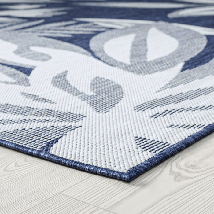 Andover Mills™ Hipple Navy Blue/White Indoor/Outdoor Rug & Reviews ...