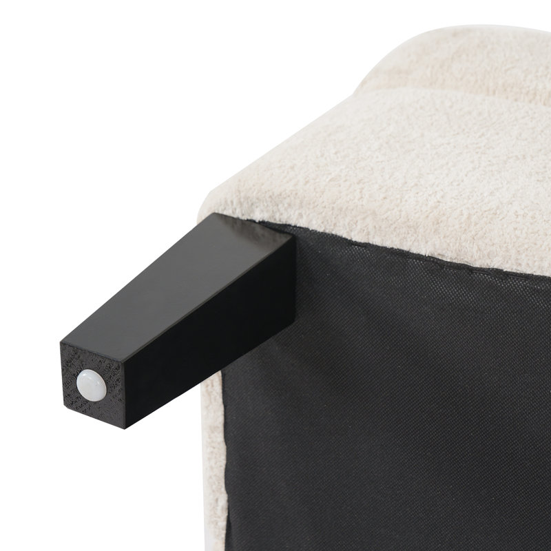 Fauteuil d'appoint rembourré capitonné pour le salon et la chambre à coucher, beige, Beige