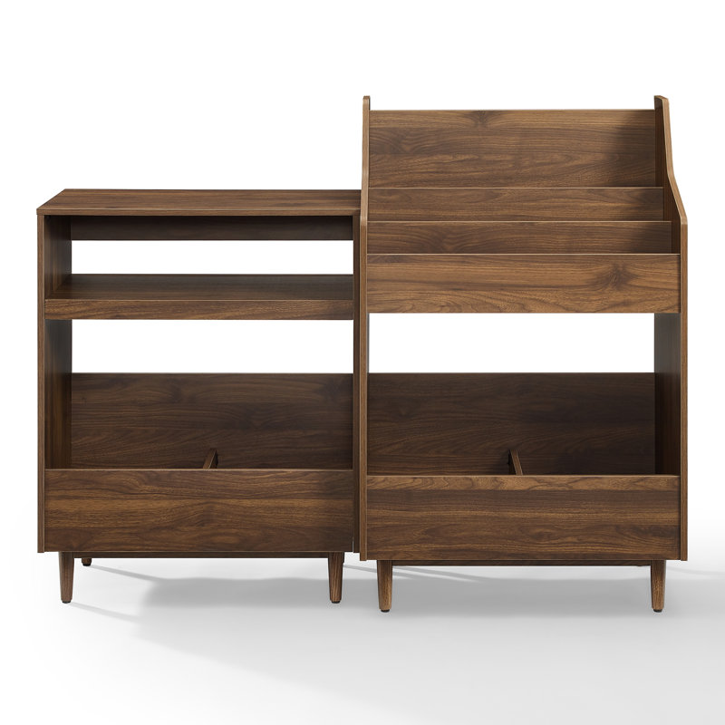 45.25'' H Media Shelves, Walnut