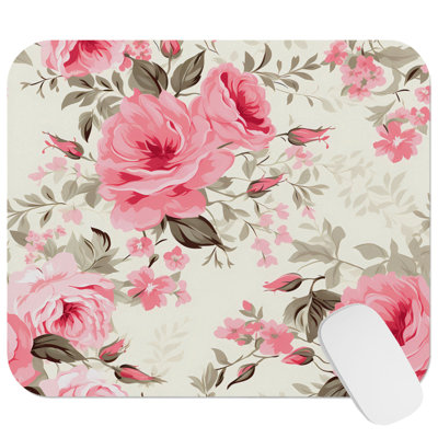 Floral Flower Petals VII Gaming Cute Office Laptop Desk Pad Gift Mat Square Rectangle Non-Slip Mousepad
