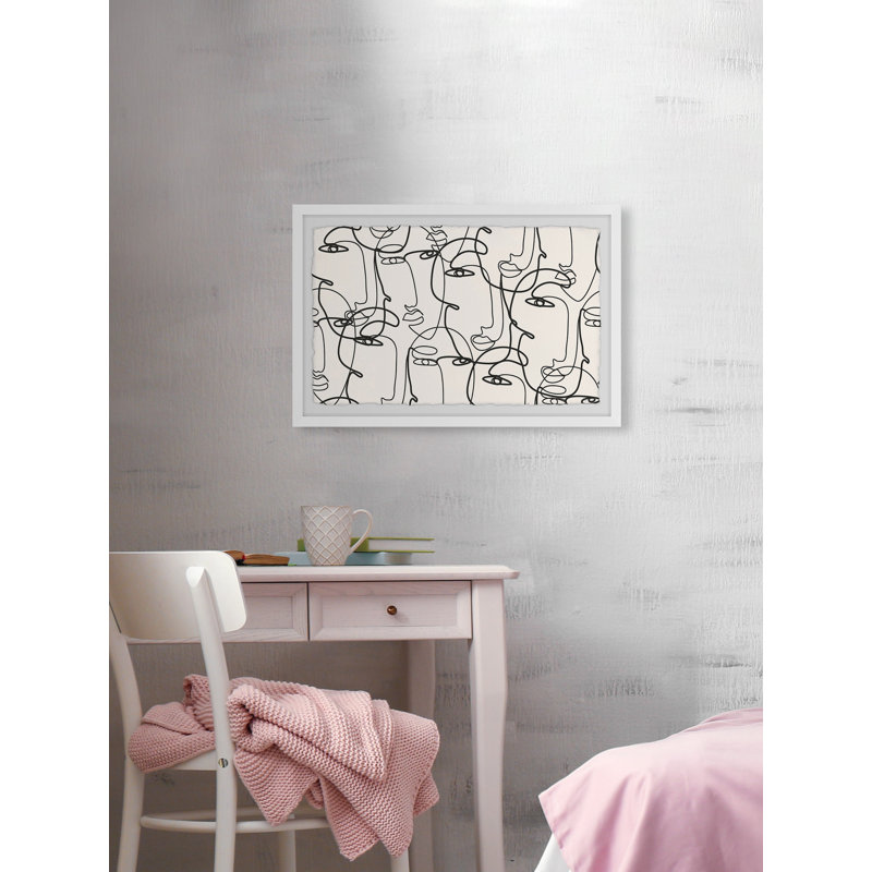Face Illusion - Single Picture Frame Print, 61cm H x 91cm W x 3.81cm D