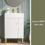 Meuble-lavabo blanc 21,6 po, armoire combinée