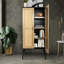Armoire de rangement en bois avec tablette Farmhouse