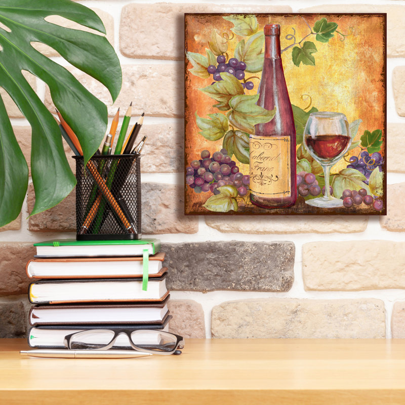 «Grapevine & Wine Red» par Art Licensing Studio, art mural sur toile