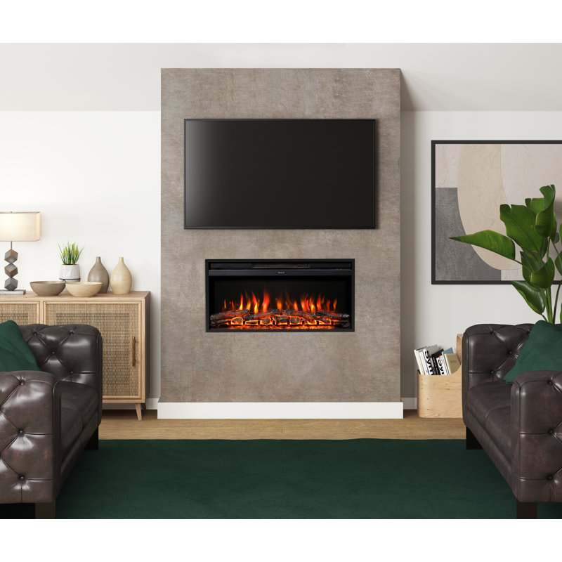Rodwell 36” Inset Wall Mounted Electric Fire
